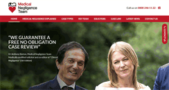 Desktop Screenshot of medicalnegligenceteam.com