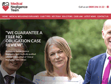 Tablet Screenshot of medicalnegligenceteam.com